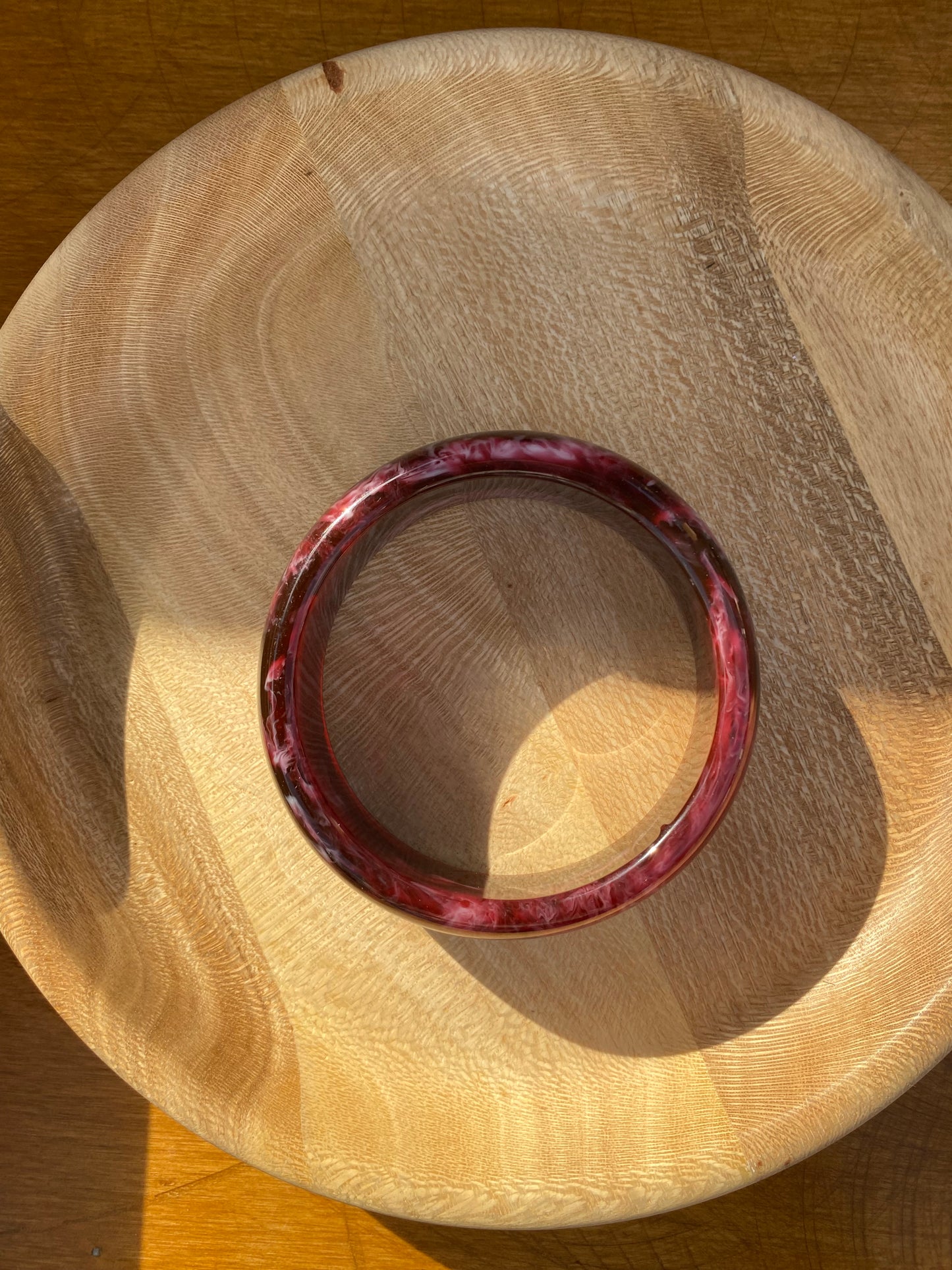 Burgundy circle bangle
