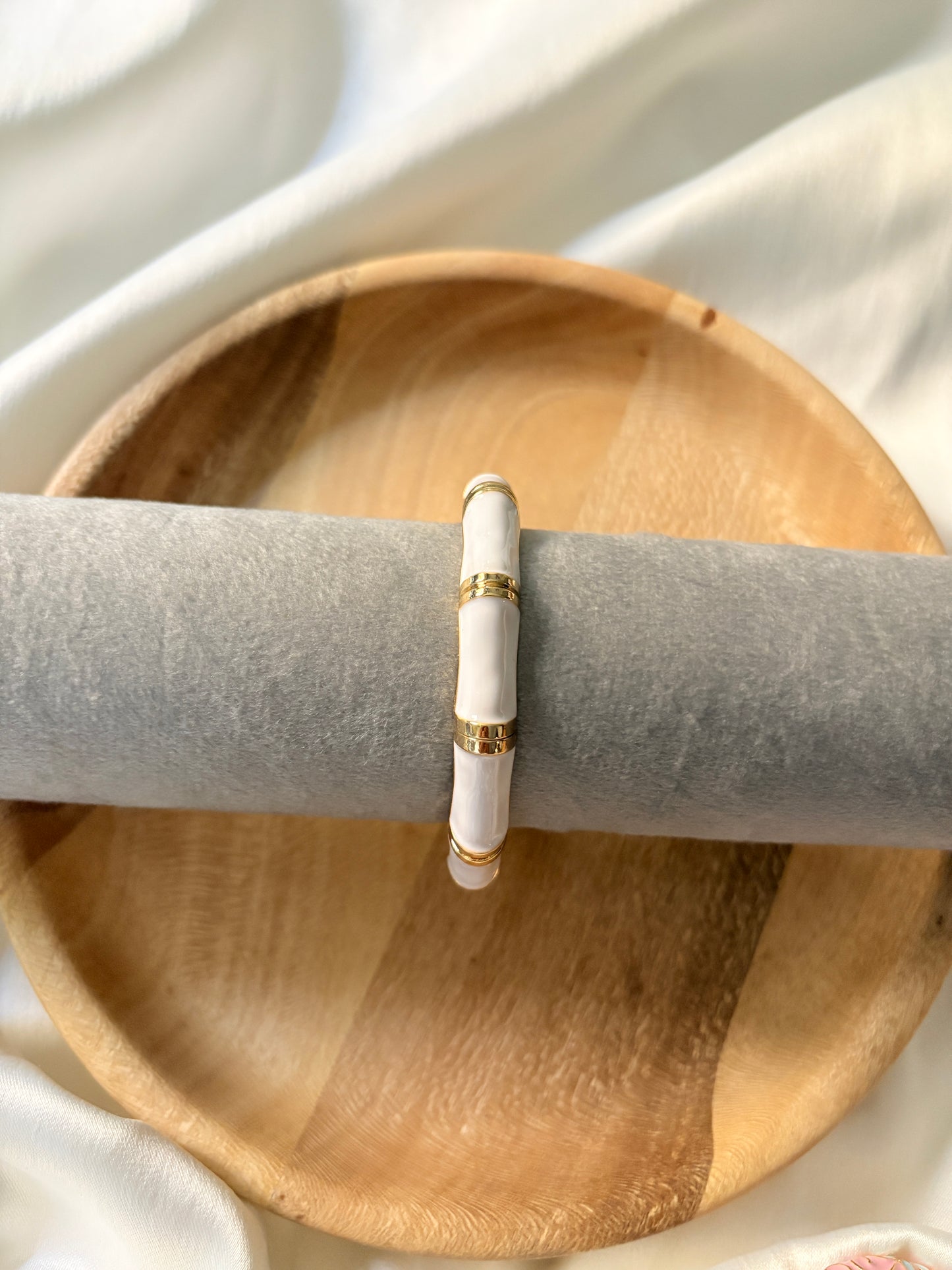White Bambo bangle