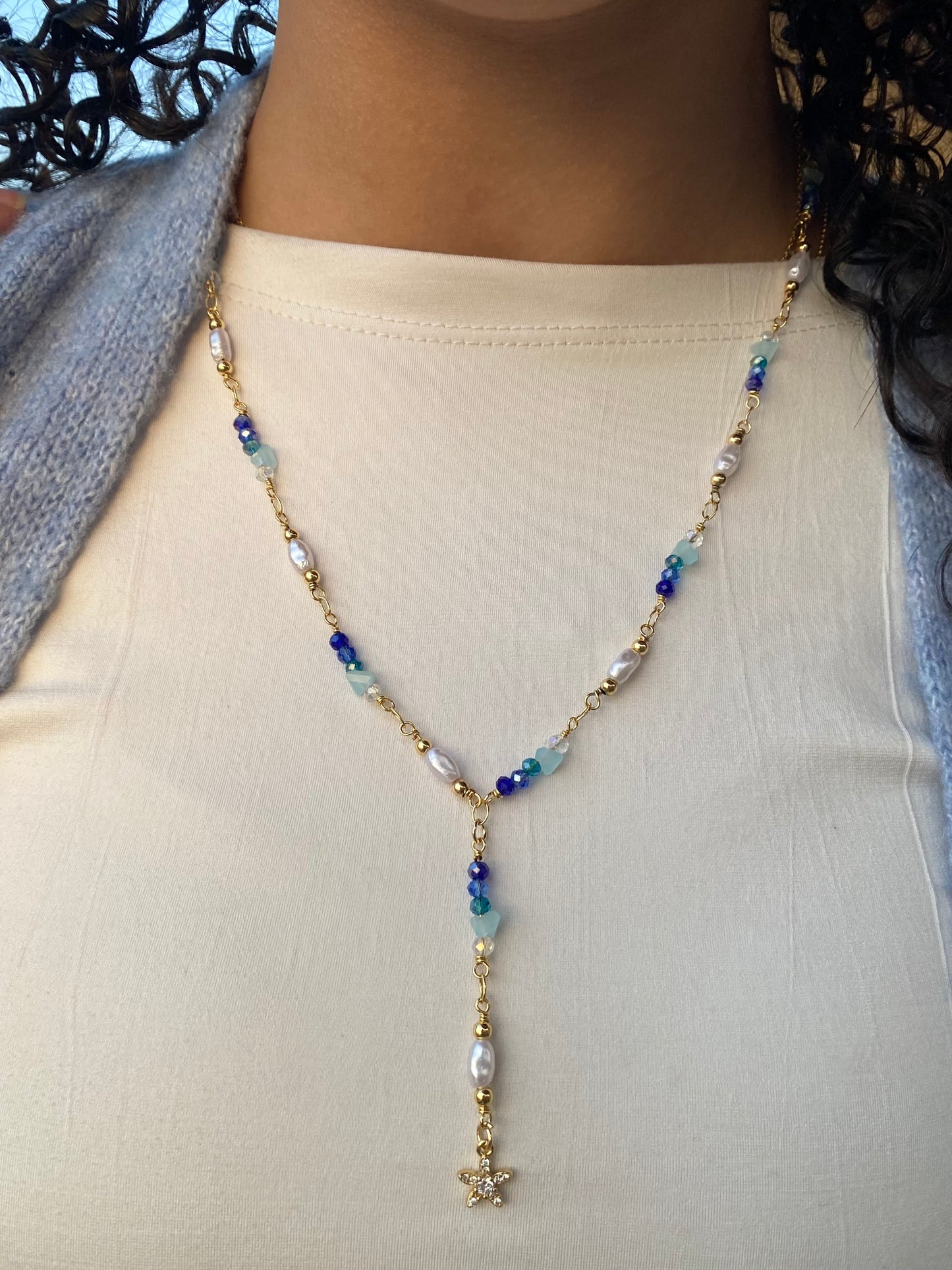 Blues drop necklace