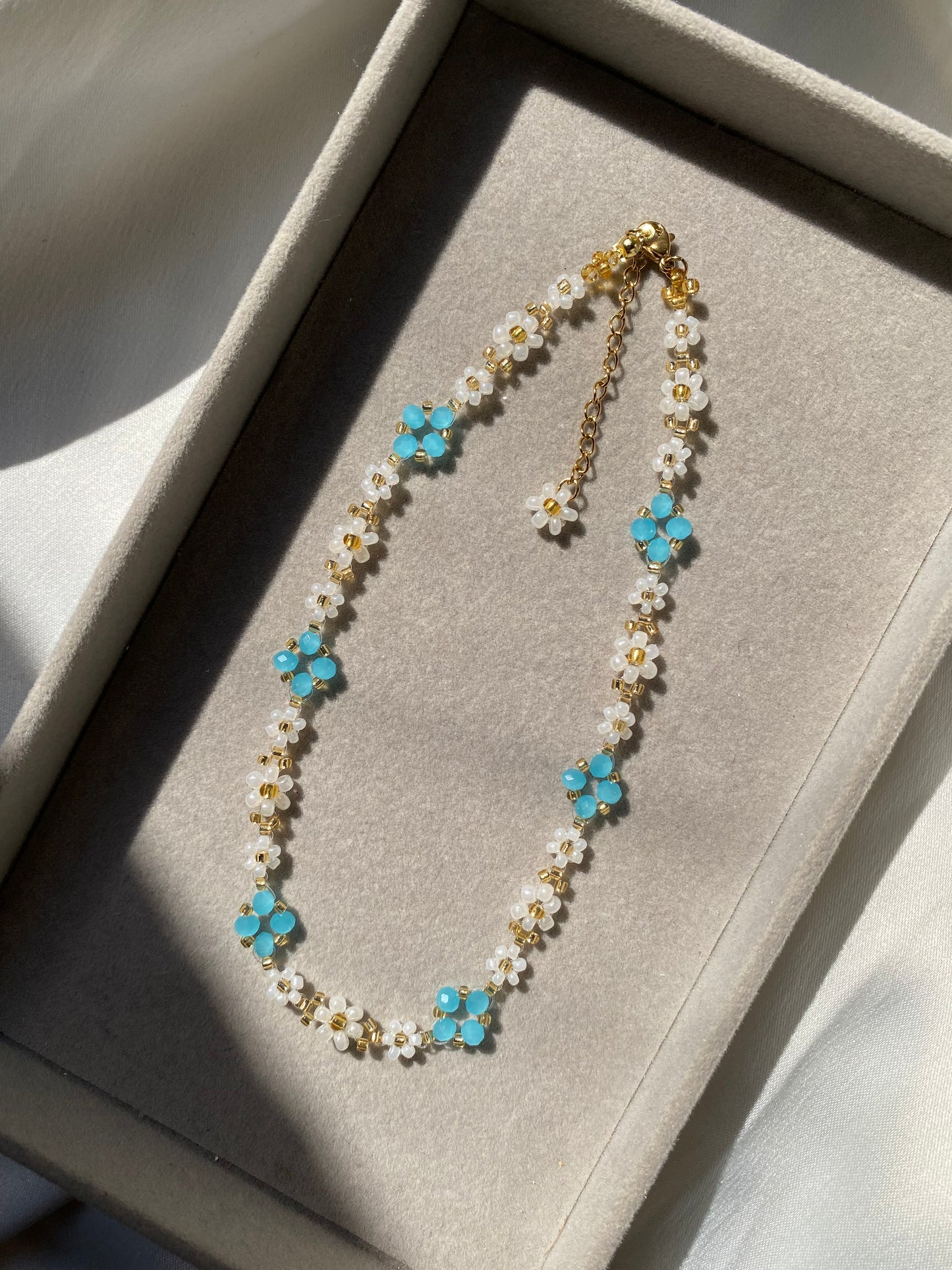 Clear blue neckalce 🐬🦋