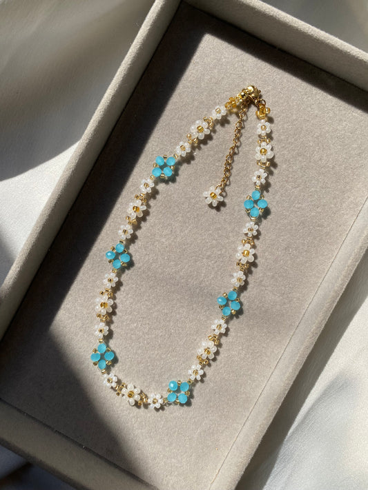 Clear blue neckalce 🐬🦋