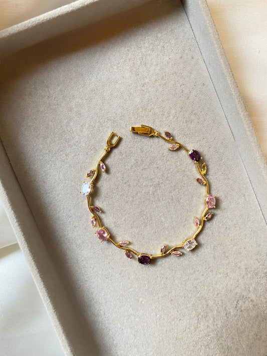 Pink and purple tulips