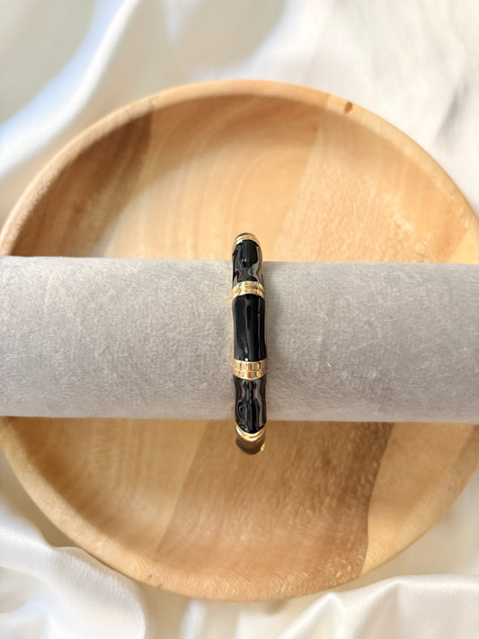 Black bamboo bangle