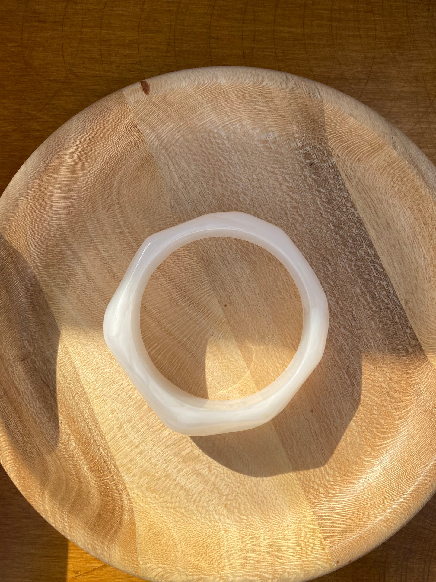 White irregular bangle
