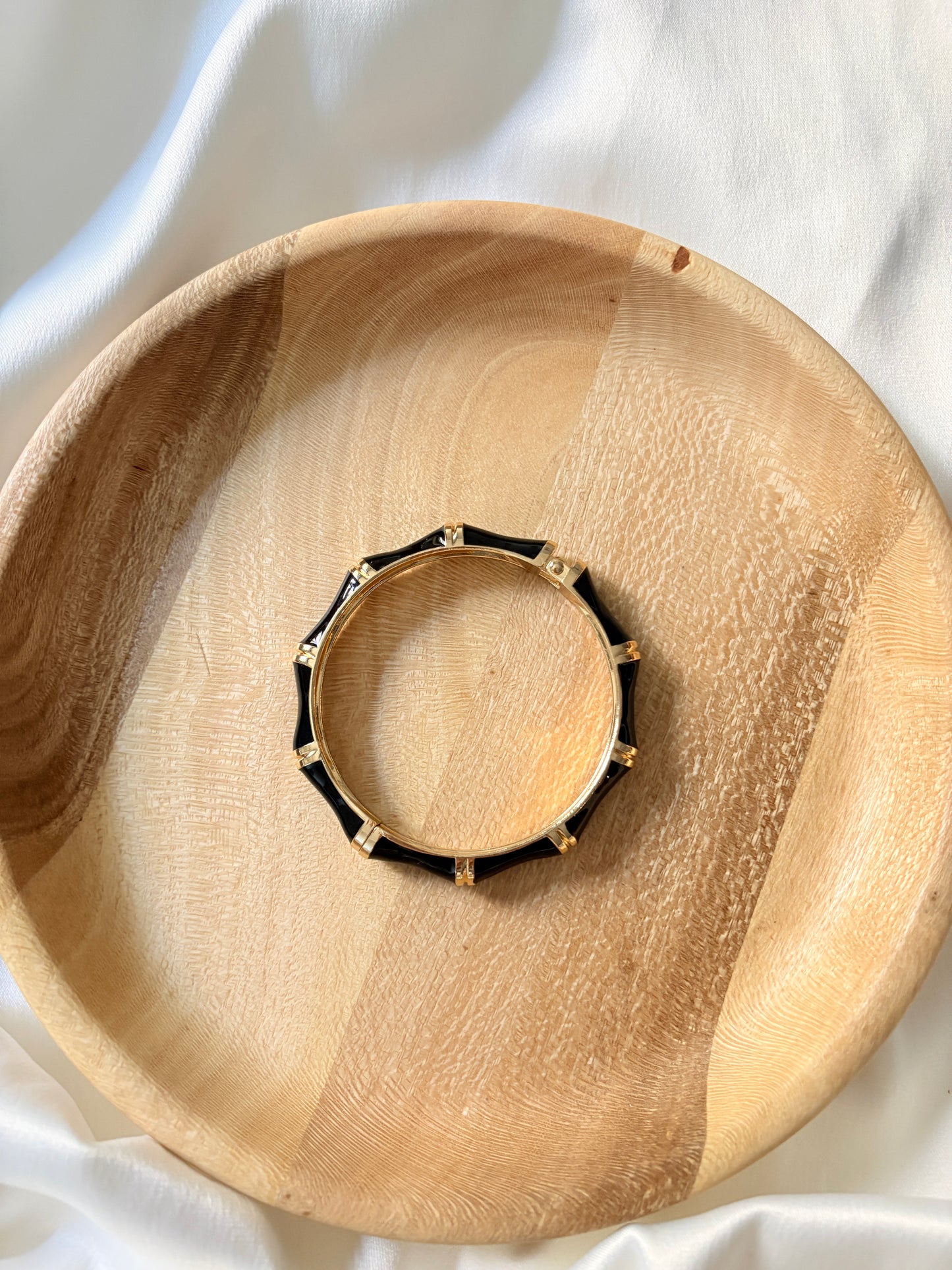 Black bamboo bangle