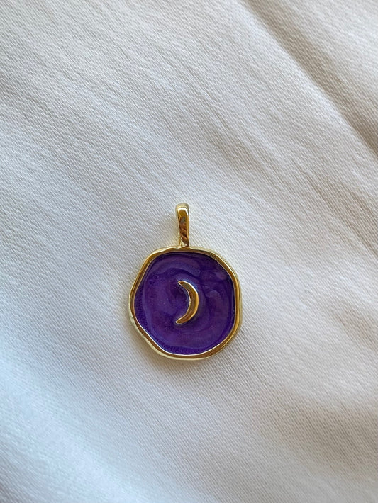 Moon circle charm