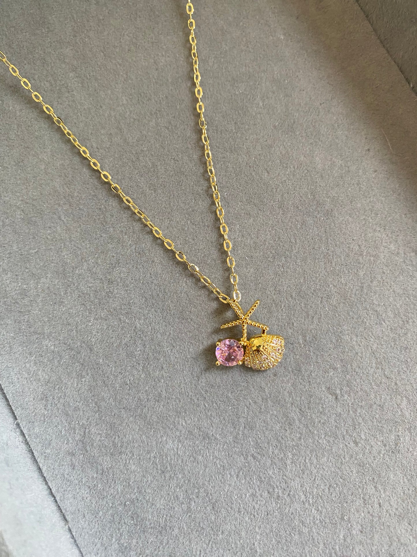 Pink coast necklace