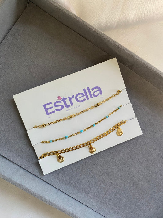 Stainless steel bracelets set