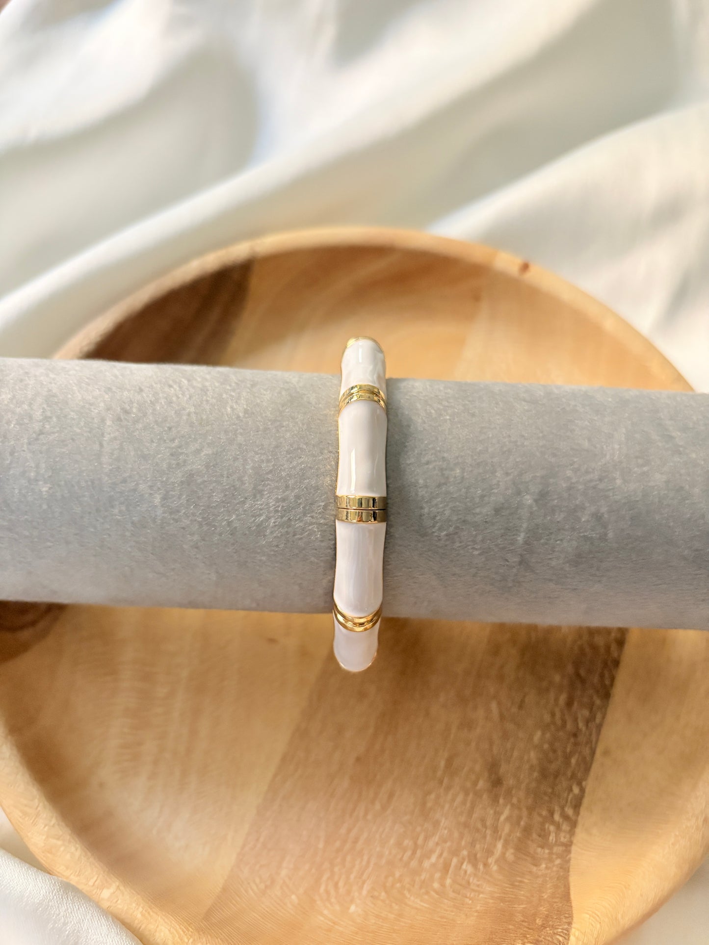 White Bambo bangle
