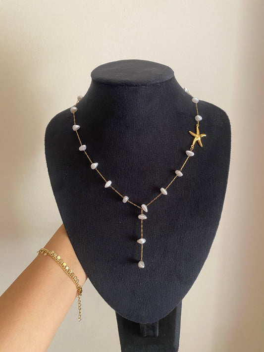 Starfish drop necklace
