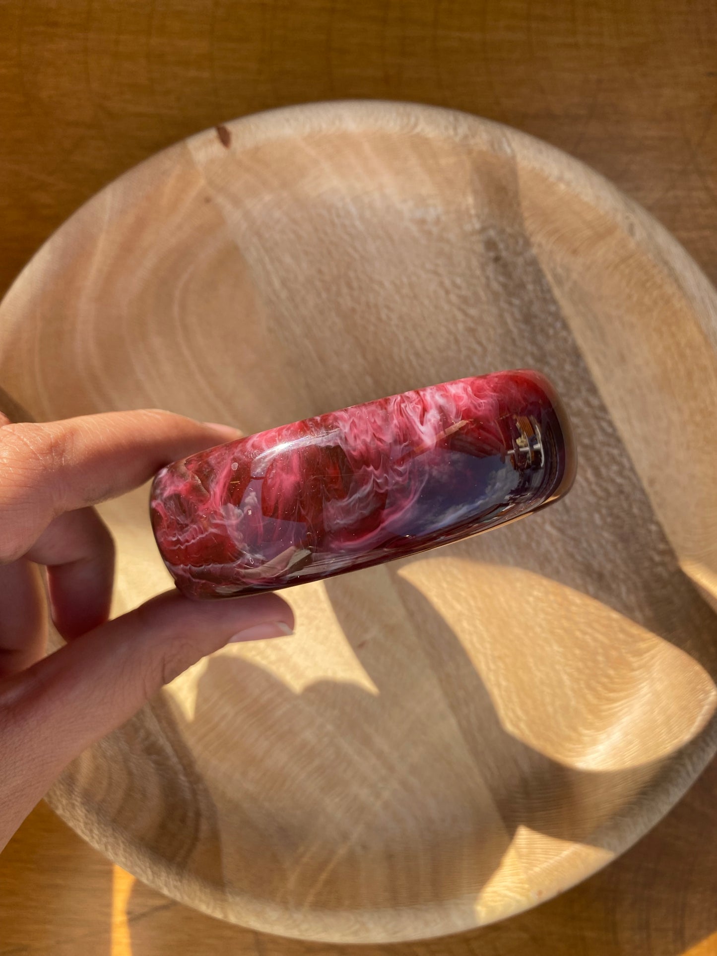 Burgundy circle bangle