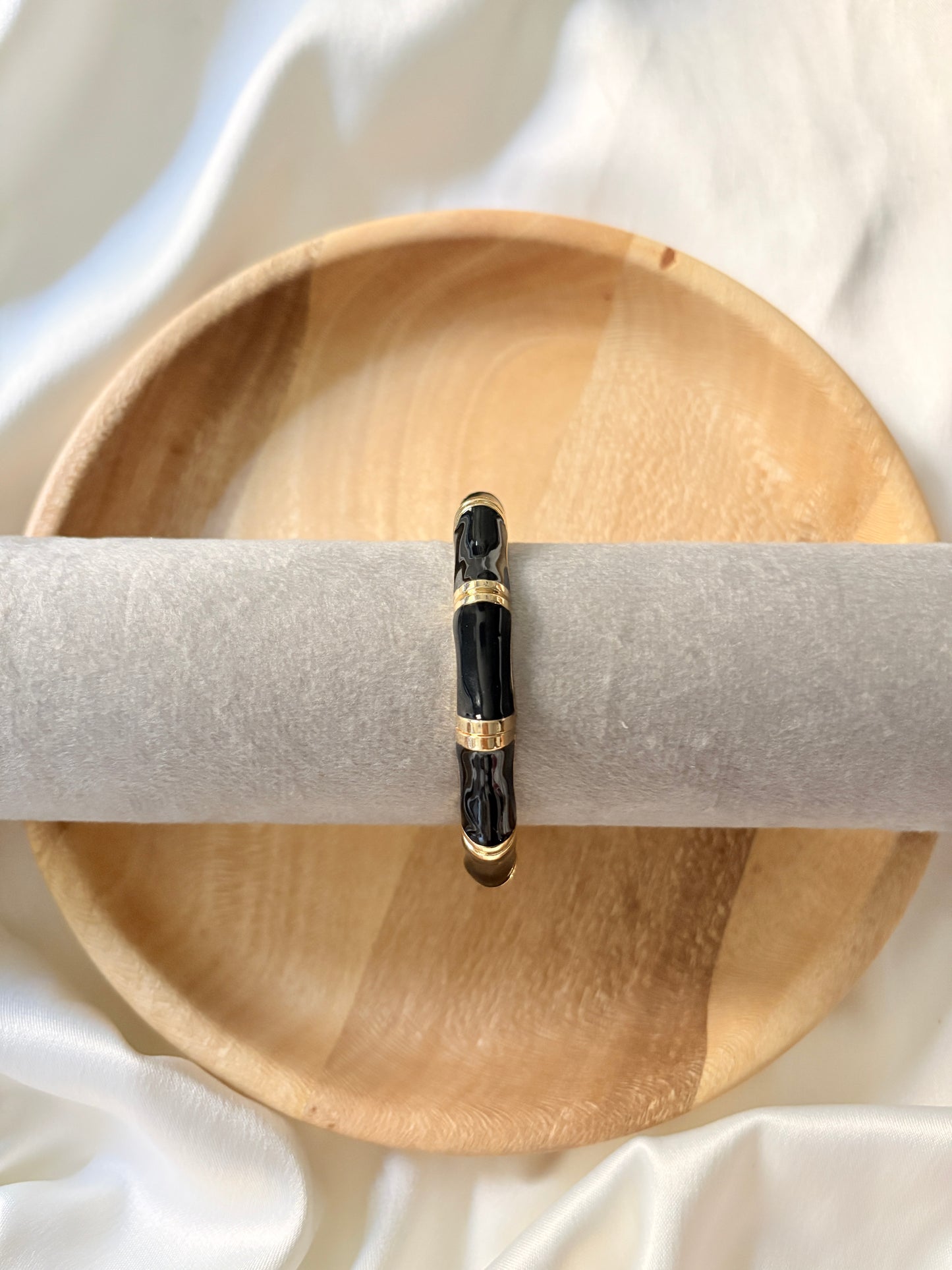 Black bamboo bangle