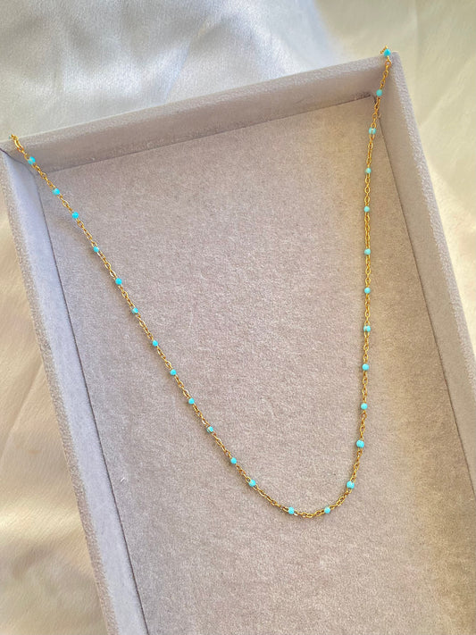 Blue dots necklace