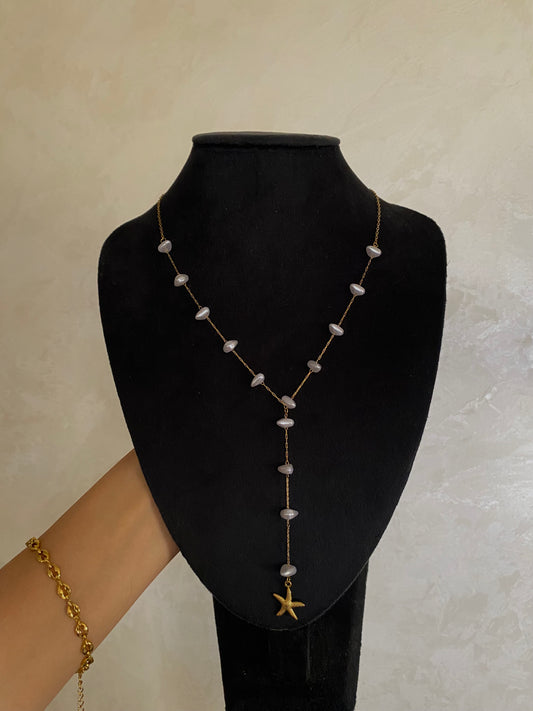 Star drop necklace