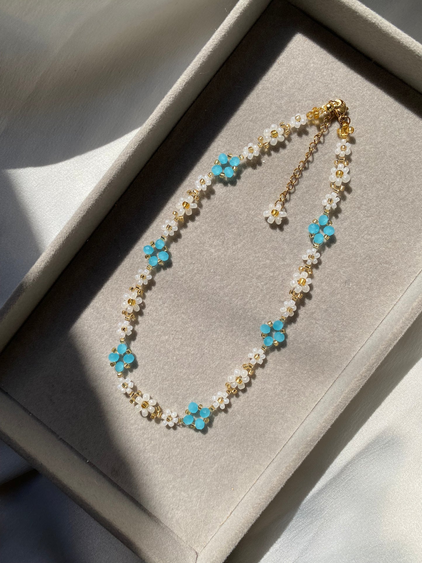 Clear blue neckalce 🐬🦋