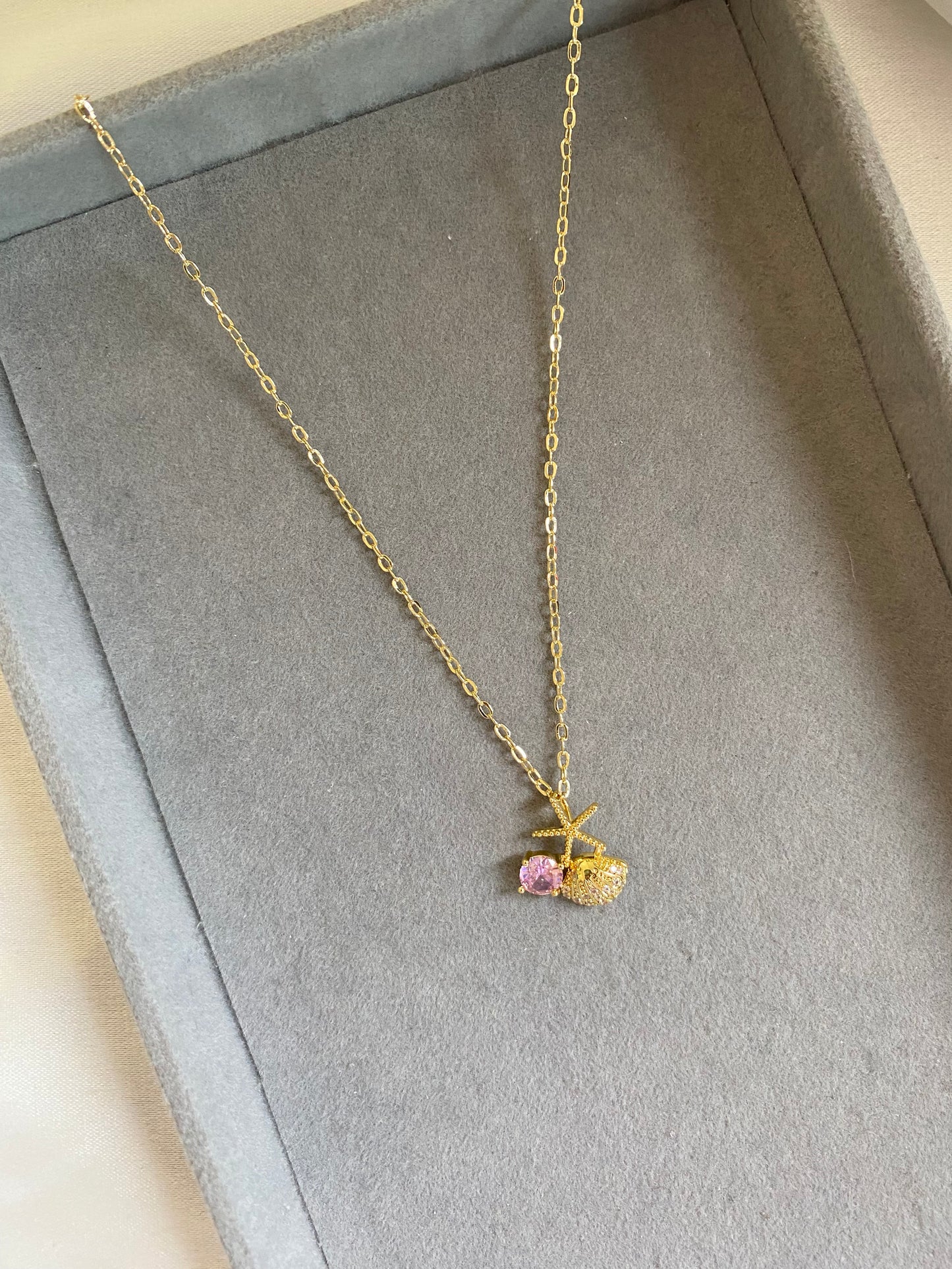 Pink coast necklace