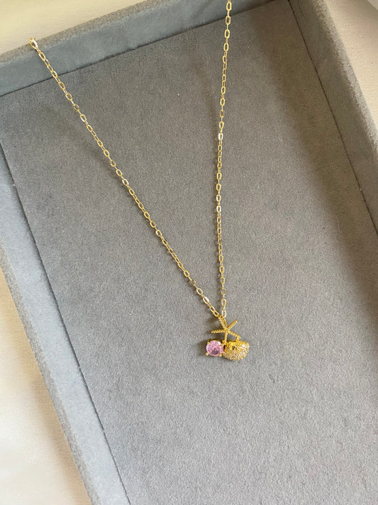 Pink coast necklace