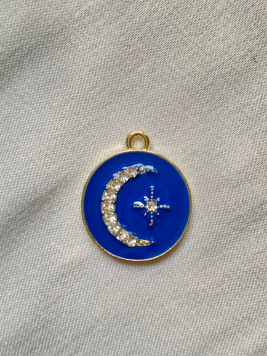 Shiny blue crescent