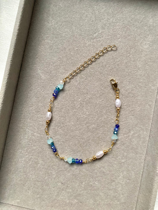 Blue crystals bracelet